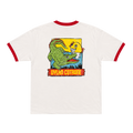 White Red Ringer Logo Tee
