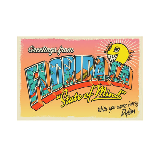 Florida California Sticker