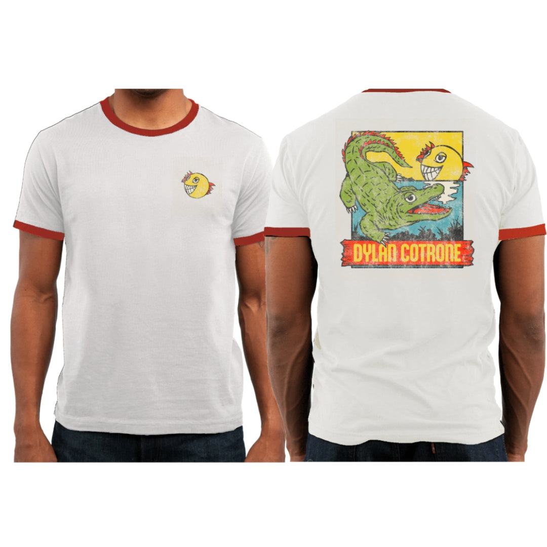 White Red Ringer Logo (Unisex)